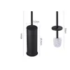 Toilet Brush Holders Set Aluminum Bathroom Clearing Tool Lavatory Floor TypeToilet Holder Bath Hardware ed GoldBlack Y200407