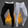 Caleçon long hommes sous-vêtements thermiques en polaire mince garder au chaud leggings taille M à 3XL 211228