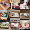 Pies łóżko Rattan Wymienny i zmywalny Wiosna i lato Mata Mata Dog Pokój Pet Bed Cat House Teddy Duże, średnie i małe psy 201126