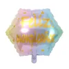 50 stuks 18 inch Nieuwe Spaanse heliumfolie Feliz cumplea os ballonnen globo gelukkige verjaardag decor Rose Goud Ronde bulk verkopen 1027257A