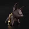 5 stks mode ontwerper cartoon dier kleine hond sleutelhanger accessoires sleutelhanger PU lederen brief patroon auto sleutelhanger sieraden geschenken geen doos