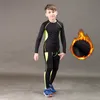 Nouveau Hiver Sous-Vêtements Thermiques Ensemble Enfants Plus Velours Chaud Thermo Sous-Vêtements Masculino Long Johns Garçons Fille Chanceux Johns Fitness 201102