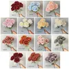 Bouquet di fiori artificiali di peonia stile francese vintage 5 rami fiori di seta per decorazioni per la casa di nozze T9I001744