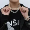 15mm iced out miami cuban länk kedja halsband diamant flip stängning mens guldkedja hip hop smycken gåva