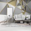 Custom 3d tapet Modern mode minimalistisk ljus lyxiga geometriska linjer Foto väggmålningar vardagsrum TV soffan inredning tapeter