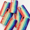 Officiell Rainbow flytande silikonväska för iPhone 12 Pro max 12 mini 11 Pro Max XR XS 8 7 Plus 6s Se Blister Pack 50pcs / Lot