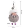 Anahtarlıklar pompom uyku bebek anahtarlık sevimli kabarık peluş bebek kadın kız çanta anahtarlamalar arabalar anahtar yüzük mücevher hediye porte clef1238y