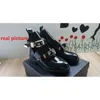 Women Shoes Leather Ankle Motorcycle Boots Riding Gladiator Bootie Flats Cutout Square Heel Buckle Runway Boots For Woman Size42 201103