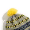 Gorro de invierno para niños Gorros de punto para bebés Gorros con pompón Gorros con protección para los oídos Borla Gorro con estampado de ganchillo para niños Gorros para niño y niña TD473