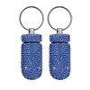 Keychains S 2st Case Box Outdoor Waterproof Rhinestone Keychain Container Key Ring Portable1268i