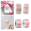 500pcs/roll 10 Styles Flowers Heart Thank You Adhesive Sticker Scrapbooking Handmade Business Packaging Seal Decoration Stickers