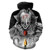 Ny ankomst Det kapitel två film Pennywise clown Stephen King 3D hoodie Men mode personlighet hip hop cool pullover tröjor2963694