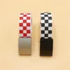 Cinture in vita 130 cm / 110 cm Black Black Bianco Plaid Belt Canvas Checkerboard Cummerbunds Vita Casual Checkered