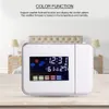 Snooze Digital Projection Alarm Clock Backlight LED Display Temperature Color Weather Report Wake Up Projector Clock LJ200827
