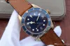 ZF Bronze A2824 Automatic Mens Watch 43mm Blue Dial Aged Brown Leather Strap Edition Puretime PTTD C09328r