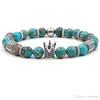 Crown Imperial Stone Bracelet Men Zircon Natural Stone Bead Bracelet