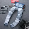 Hommes Skinny Jean Distressed Slim Jeans élastiques Denim Biker Jeans Pantalons Hip hop Lavé Jeans déchirés grande taille 2842YA558 T200614