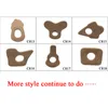 10pcs Safe Deer Teething Baby Teether Cute Design Wooden Ring Animal Shape Toy handmade wooden teether-Octopus teether 201017