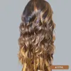 Ishow Highlight 4/27 Body Wave Mänskliga hår peruker Ombers Färg T1b / 27 13 * 1 Spets Front Wig Pre-plocked 360 peruker för kvinnor Alla åldrar Brown Black 8-26INCH