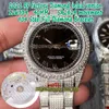eternity 2021 RFF Diamond inlaid version 40 126334 126333 Black Dial SA2824 Automatic 126300 Mens Watch 904L Steel Iced Out Diamon246Y