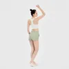 Couleur de couleur solide Femmes Shorts de yoga High Taist Sports Gym de salle de gym