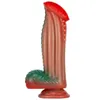 Nxy Anal Toys Juma Golden Rooster Faved Spiked Penis Жидкая силиконовая подделка женская мастурбация для взрослых секс продукты 0314