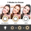 Dimbar LED Ring Light Lamp Tripod Stand Camera Photo Studio Selfie Telefon Video Vit Varm Skönhetsljus