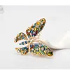 Colorful enamel Butterfly brooch Gold crystal Rhinestone brooches pins for women mens Wedding Bouquets fashion jewelry will and sandy new