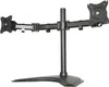 Dual Monitor Mount Stand, Fully Adjustable Desk Free-Standing for 2 LCD LED Screens Up to 27 inches (STAND-V002P)