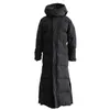 Parka in piumino da donna 126 cm inverno più spesso caldo X-lungo soffice 90% cappotti femminili oversize antivento alla caviglia anatra capispalla F225 Luci22