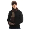 Winter Knit Beanie Hat Neck Warmer Scarf and Touch Screen Gloves Set 3 Pcs Fleece Lined Skull Cap for Men Women
