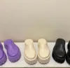 2022 Mode Kvinnor Vit perforerad gummi sandalplattform Kvinnors högklackade sandaler Stiletter Sommarsko designertofflor 35-4 T8rN#