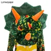 子供Kigurumis Homewear OneSies Kids Cartoonかわいい恐竜パジャマスーツガールボーイパーティーチャイルドコスプレジャンプスーツ2012252925691