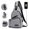 Torby na ramię Duża pojemność Torba na klatkę piersiową Casual Crossbody Mens Travel USB Ładowanie Anti Theft Packs Sling Messenger