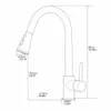 FLG Einhand-Küchenarmatur, herausziehbarer Küchenarmatur, Einloch-Wasserhahn, Kalt- und Warmwassermischer, torneira cozinha, T200424