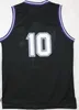 빈티지 10 Bibby Jersey 남성 패션 55 윌리엄스 셔츠 4 웨버 21 Divac 검은 보라색 화이트 스티치