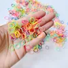 3000 pcs / conjunto cor sólida 1 cm largura bebê cabelo borracha elástica anel elástico para crianças crianças menina misturada