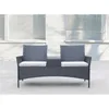 Patio Garden Sets Wicker Loveseat with Build-in Coffee Table US stock a42 a35