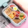 920ml Lunch Box 6 grille Boîtes à bento Vaisselle à micro-ondes Stockage des aliments Matériau sain Conteneur Boîte à lunch 201015