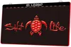 LD2047 Salf Life Schildkröte 3D-Gravur LED-Lichtschild Großhandel Einzelhandel
