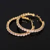 Hoop Huggie Crystal Rhinestone Kolczyki Kobiety Złota Sliver Moda Biżuteria dla Diamond Earring1