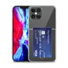Soporte de tarjeta Clear Soft Tpu Goma Gel Disput a impropiar de la billetera para iPhone 12 Mini 11 Pro Max XR XS 6 7 8 Plus3587671