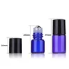 Colorfu 2ml Blue Purple Green Rose Red Empty Roll on Glass Bottles For Essential Oil Perfume Bottle 2ml Sample Bottles