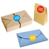 500 pezzi da 1 pollice 1,5 pollici colorati adesivi di carta di ringraziamento per la busta del sacchetto del pacchetto della scatola aziendale etichetta di nozze