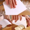 White Dough Cutter Plastic Trapezoid Scraper Multi Functional Baking Scrapers Hung And Stored Kitchen Tool New Arrival 0 17lc L2