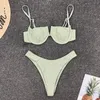 2020 NY SEXY V Neck Bikini Badkläder Kvinnor Två stycken Swimsuit Push Up Set Brasilian Bathing Suit Beachwear Swimming LJ200824