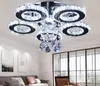 Moderne Plafondlampen LED 5 Ring Crystal Circle Ring Plafondlamp LED Kroonluchter Lampen Slaapkamer Lichte Aisle Light Corridor Light