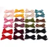 24pcs / 12Pairs sammet baby 4inch bows metallklipp Barrettes Hårtillbehör för småbarn tjejer LJ201226