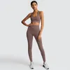 Yoga Outfits Seamless Set Nylon Woman Sportswear 2 Piece Fitness Leggings Padded Exercise Sports Bras Female Wear Gym Sets Suits