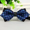 Elegancka regulowana muszka krawat w kratę Koszulka biznesowa Bowtie dla mężczyzn